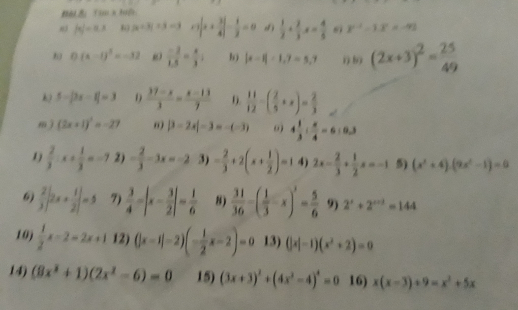 ∴ ∠ CDC=∠ CBD=90°
B61. fcos khefert
[x]=0.8 6 |x+3|+3=3 |x+ 3/4 |- 1/2 =0 shì  1/2 + 2/3 x= 4/6  x^2-3x=-42
b 0.(x-1)^2=-32  (-2)/1.5 = x/3 ; |x-1|-1,7=5,7 (2x+3)^2= 25/49 
k 5-|2x-1|=3 D  (37-x)/3 = (x-13)/7  D.  11/12 -( 2/9 +x)= 2/3 
m ) (2x+1)^2=-27 ω |3-2x|-3=-(-3) 4 1/3 : π /4 =6:0.3
1  2/3 :x+ 1/3 =-7 2) - 2/3 -3x=-2 3) - 2/3 +2(x+ 1/2 )=1 4) 2x- 2/3 + 1/2 x=-1 5) (x^2+4):(9x^2-1)=0
6)  2/3 |2x+ 1/2 |=5 7)  3/4 =|x- 3/2 |= 1/6  8)  31/36 -13-x)^2= 3/6  9) 2^x+2^(x+3)=144
10)  1/2 x-2=2x+1 12) (|x-1|-2)(- 1/2 x-2)=0 13) (|x|-1)(x^2+2)=0
14) (8x^3+1)(2x^2-6)=0 15) (3x+3)^2+(4x^2-4)^4=0 16) x(x-3)+9=x^2+5x