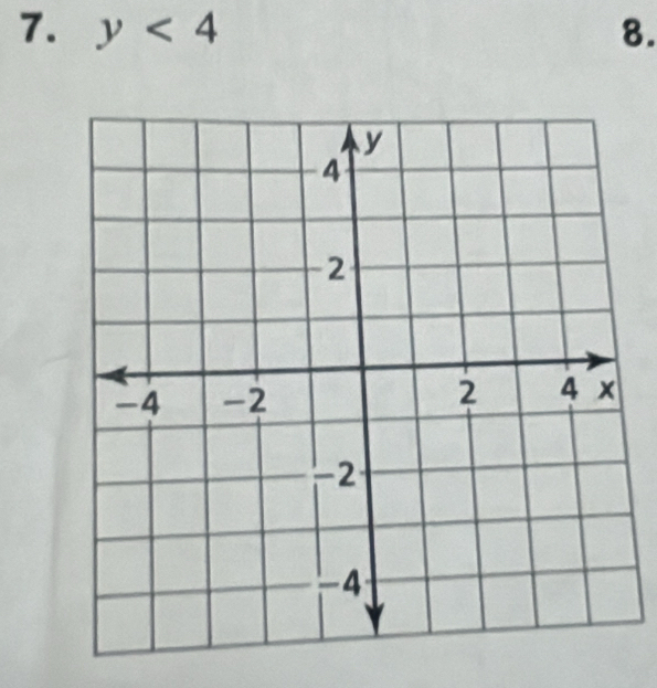 y<4</tex> 8.