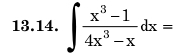 ∈t  (x^3-1)/4x^3-x dx=