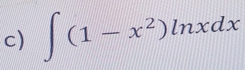 ∈t (1-x^2)ln xdx