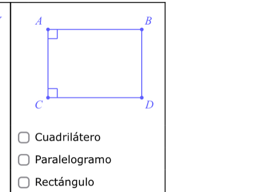 Cuadrilátero
Paralelogramo
Rectángulo