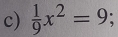  1/9 x^2=9;