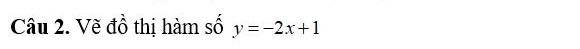 Vẽ đồ thị hàm số y=-2x+1