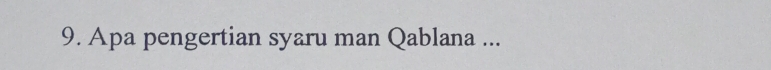 Apa pengertian syaru man Qablana ...