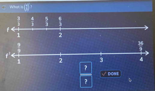 What is ( 4/3 )^0 ?
?
DONE
?