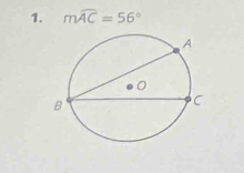 mwidehat AC=56°