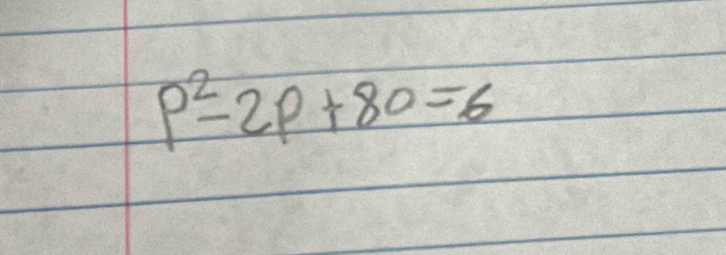 p^2-2p+80=6