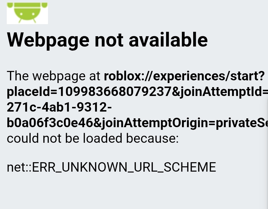 Solved: Webpage not available The webpage at roblox:/experiences