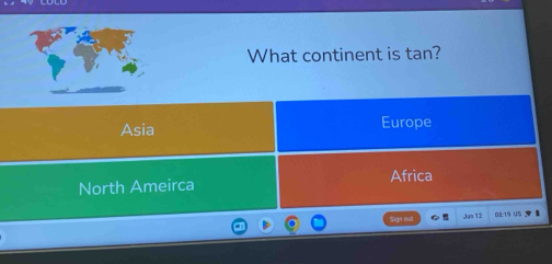 What continent is tan?