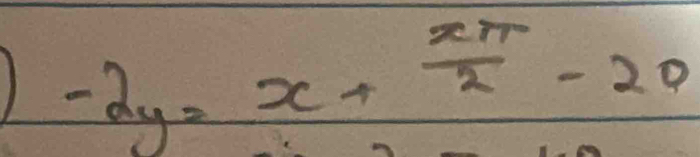 -2y=x+ xm/2 -20