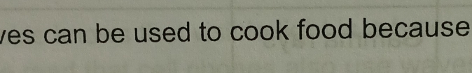 wes can be used to cook food because .