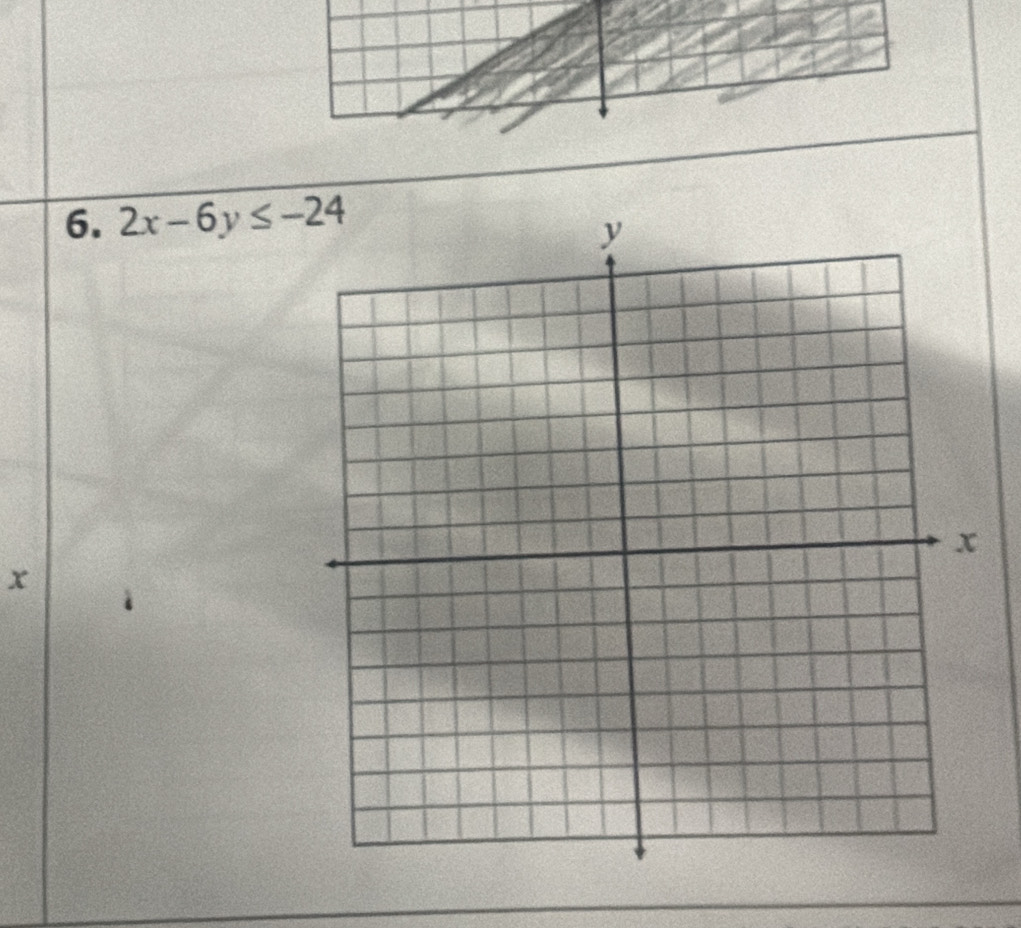 2x-6y≤ -24
x