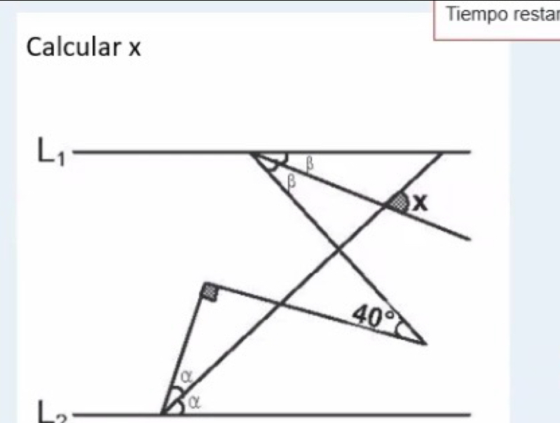 Tiempo restar
Calcular x