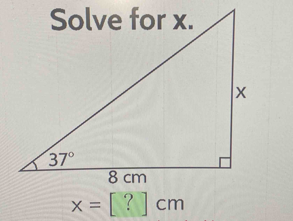 x=[?]cm