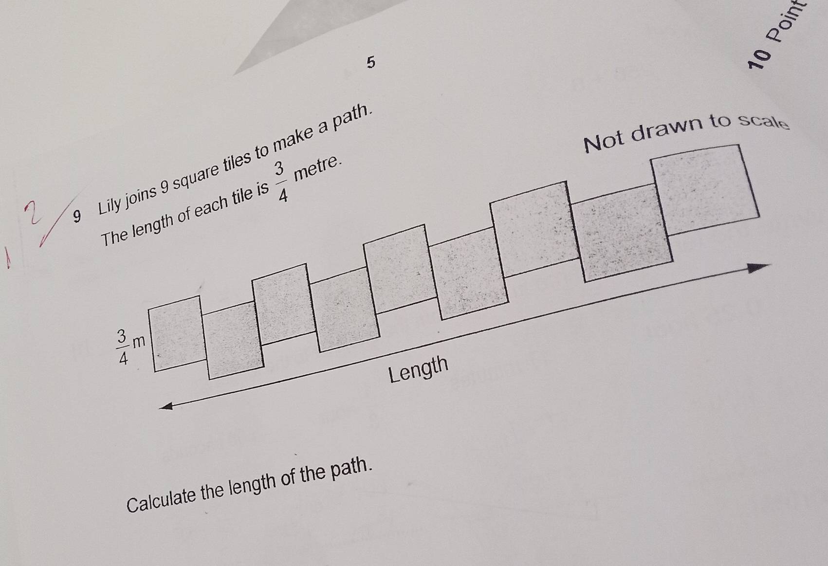 5
à
Calculate the length of the path.