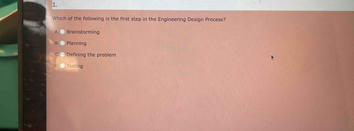 Solved: Which of the following is the first step in the Engineering ...