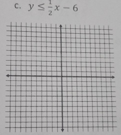 y≤  1/2 x-6