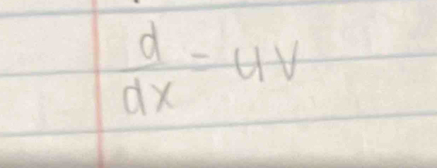  d/dx =uv