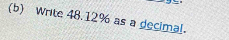 Write 48.12% as a decimal.