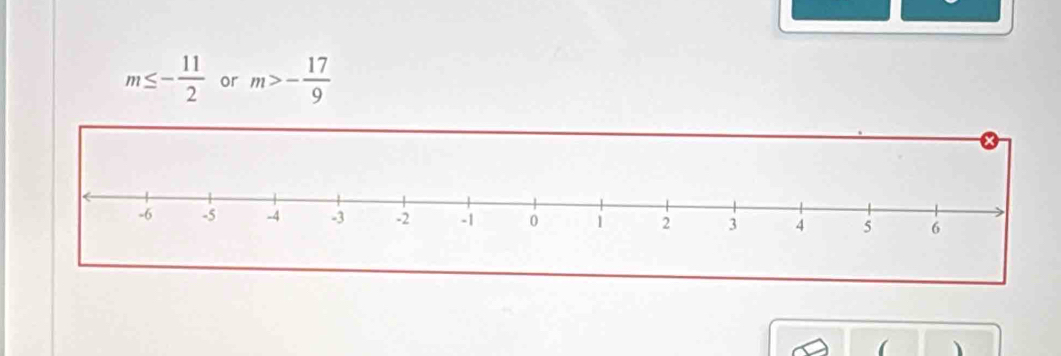 m≤ - 11/2  or m>- 17/9 
 