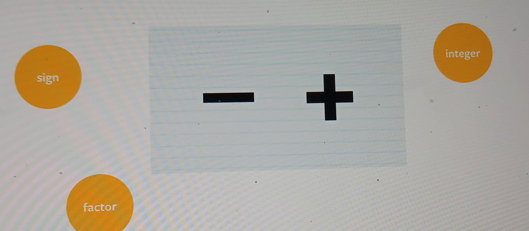 integer 
sign 
factor