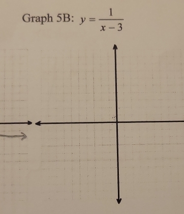 Graph 5B: y= 1/x-3 