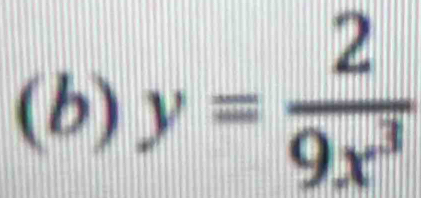 y= 2/9x^3 