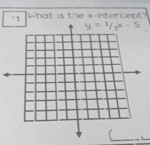 "1 What is the x-intercept? 
_【 
_