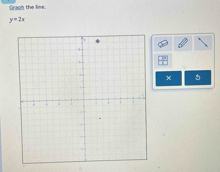 Graph the line.
y=2x
c+
× 5