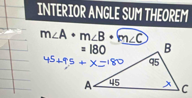 INTERIOR ANGLE SUM THEOREM