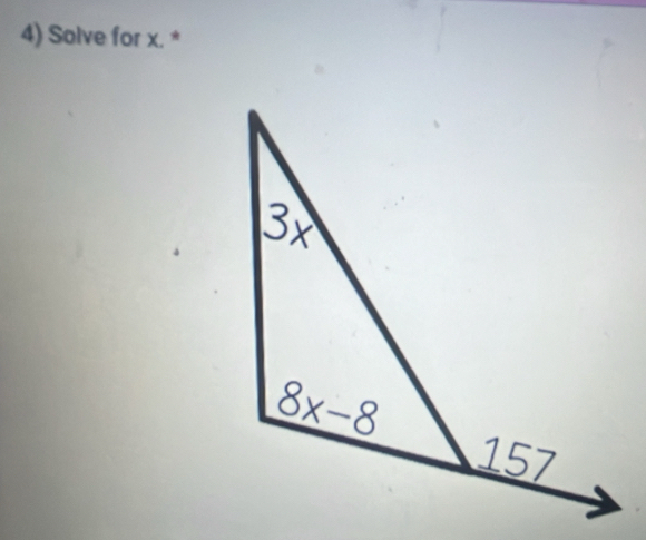 Solve for x. *