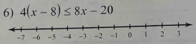 4(x-8)≤ 8x-20