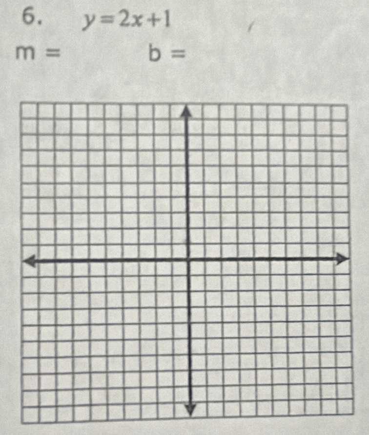 y=2x+1
m=
b=