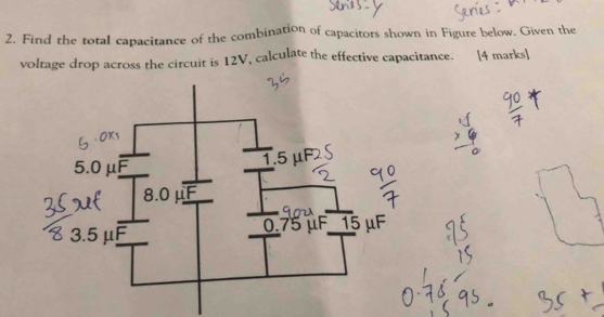 Solved: Find the total capacitance of the combination of capacitors ...
