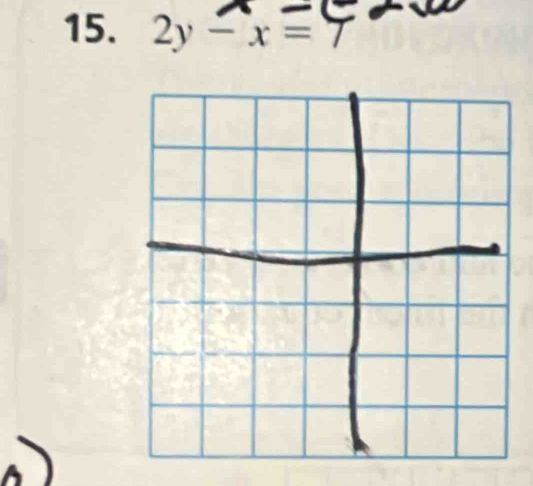 2y-x=7