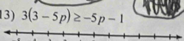 3(3-5p)≥ -5p-1