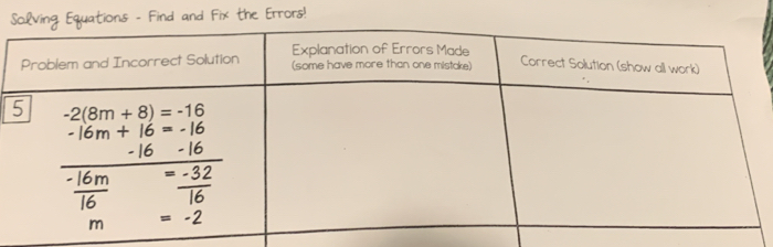 and Fix the Errors!