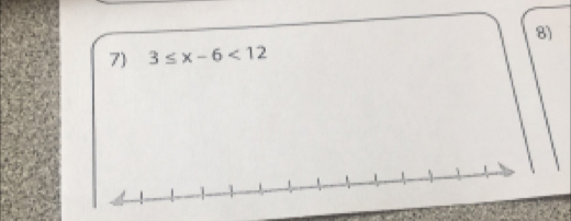 3≤ x-6<12</tex>