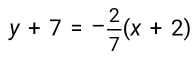 y+7=- 2/7 (x+2)