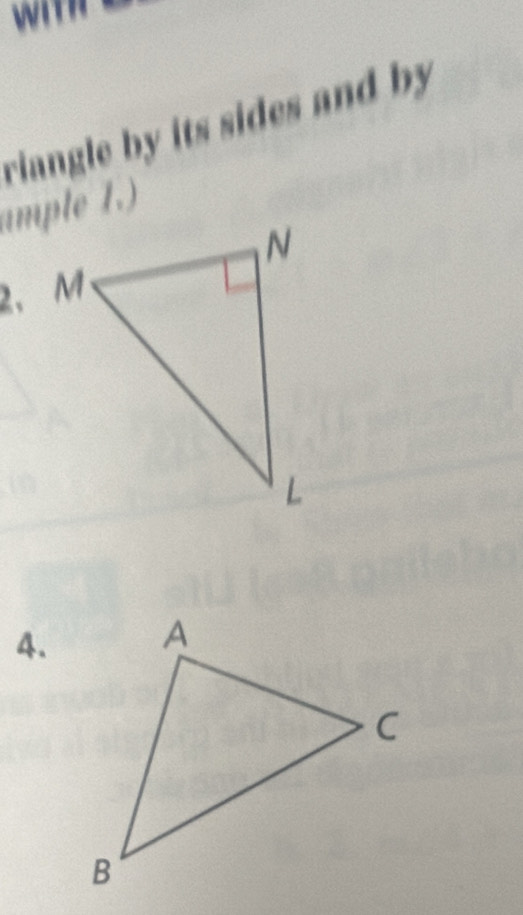 riangle by its sides and by. 
4.