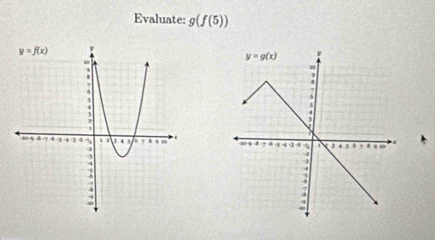 Evaluate: g(f(5))