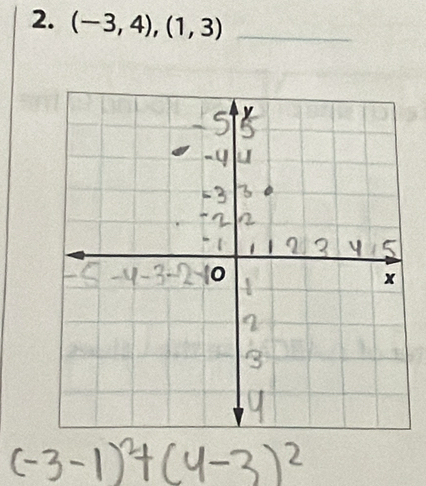 (-3,4), (1,3) _