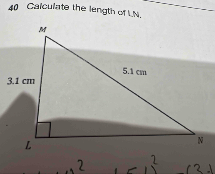 Calculate the length of LN.