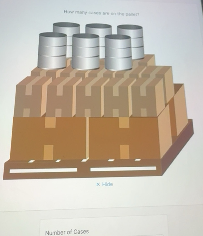 Solved: How many cases are on the pallet? Number of Cases [Math]