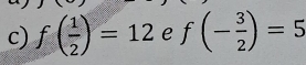 f( 1/2 )=12 e f(- 3/2 )=5