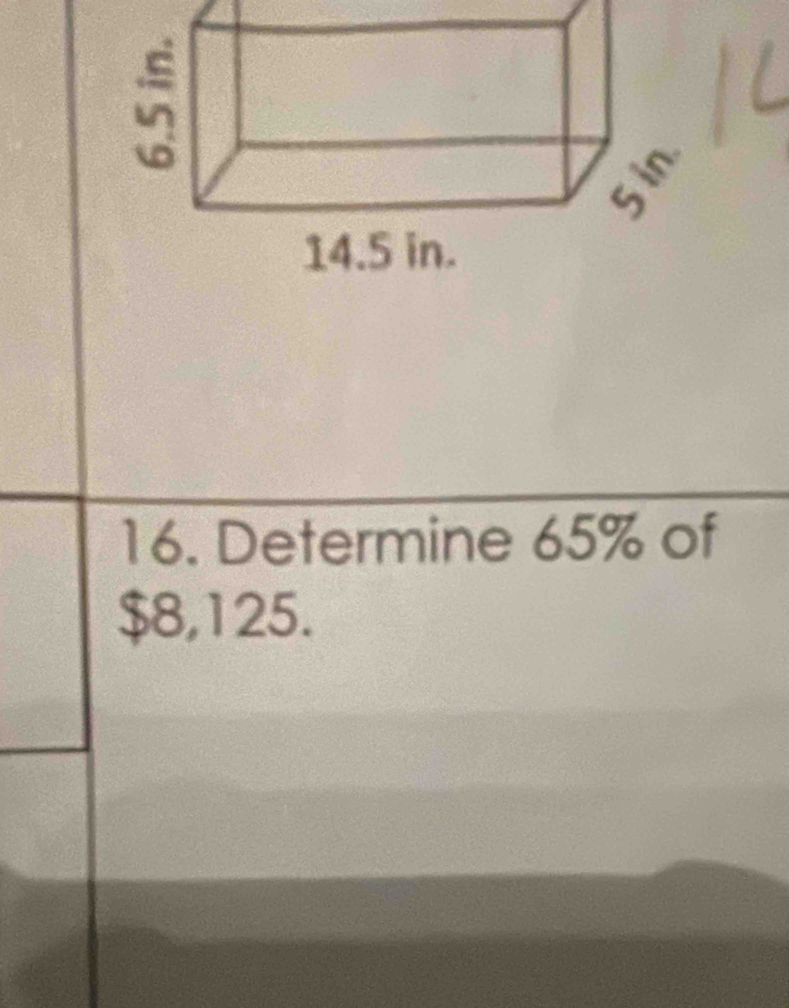 Determine 65% of
$8,125.