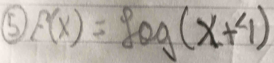 ⑤ f(x)=log (x+4)