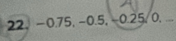 22, −0.75, −0.5, −0.25, 0,