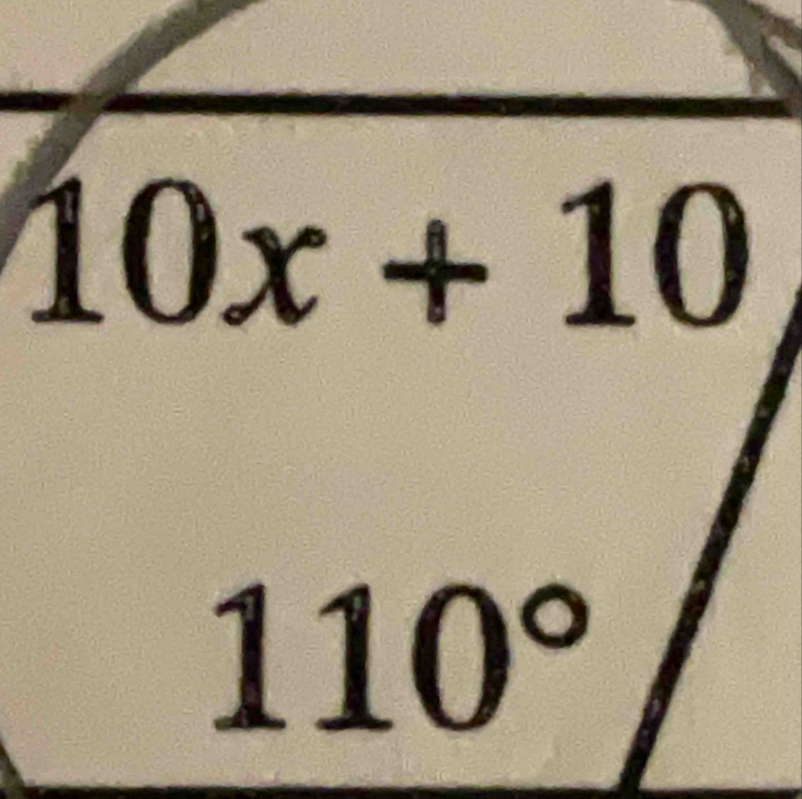 10x+10
110°