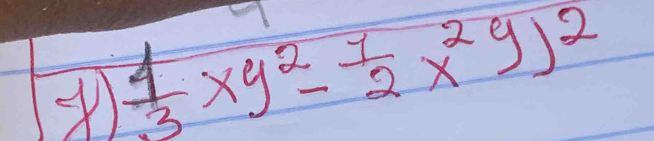  1/3 xy^2- 1/2 x^2y)^2